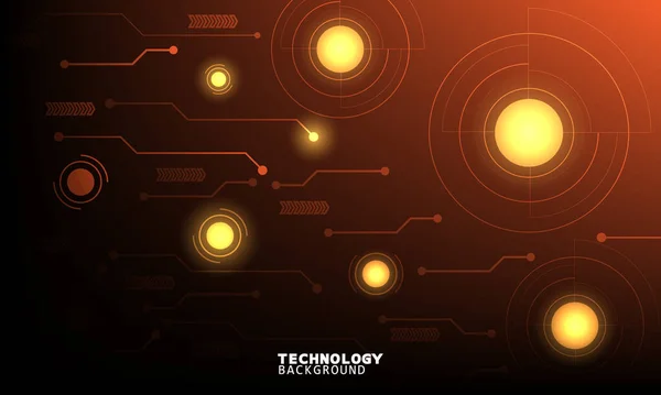 Technológiai Háttér Neon Hatás Áramköri Lap Koncepció Tech Digitális Technológia — Stock Vector