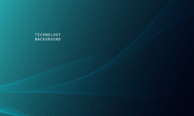 Soyut dalga teknolojisi arka planında mavi ışık pürüzsüz ve akışkan. Büyük veri. Soyut arkaplan 3d oluşturma.