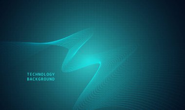 Soyut dalga teknolojisi arka planında mavi ışık pürüzsüz ve akışkan. Büyük veri. Soyut arkaplan 3d oluşturma.