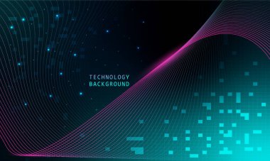 Soyut dalga teknolojisi arka planında mavi ışık pürüzsüz ve akışkan. Büyük veri. Soyut arkaplan 3d oluşturma.