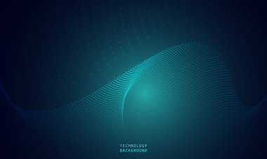 Soyut dalga teknolojisi arka planında mavi ışık pürüzsüz ve akışkan. Büyük veri. Soyut arkaplan 3d oluşturma.