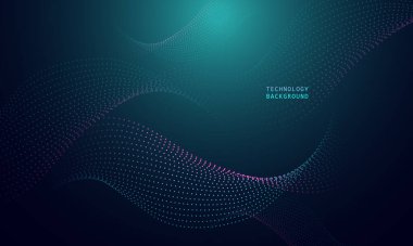 Soyut dalga teknolojisi arka planında mavi ışık pürüzsüz ve akışkan. Büyük veri. Soyut arkaplan 3d oluşturma.