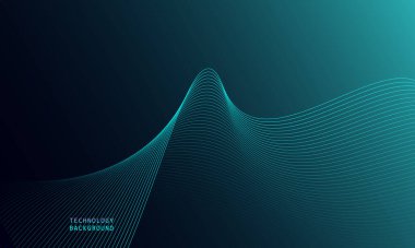 Soyut dalga teknolojisi arka planında mavi ışık pürüzsüz ve akışkan. Büyük veri. Soyut arkaplan 3d oluşturma.