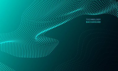 Soyut dalga teknolojisi arka planında mavi ışık pürüzsüz ve akışkan. Büyük veri. Soyut arkaplan 3d oluşturma.