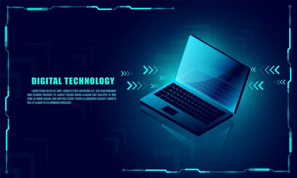 Laptop Analizi Yapılıyor Yapı Izometrik Vektörü Veritabanı Dizüstü Bilgisayar Simgesi — Stok Vektör
