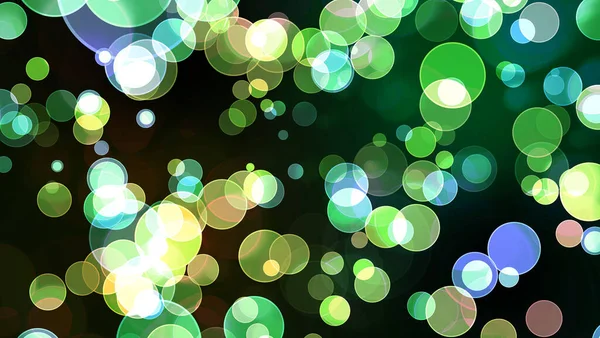 Kleurrijke Blauw Groen Licht Zeepbel Goddelijke Dimensie Bokeh Vervagen Afwezig — Stockfoto