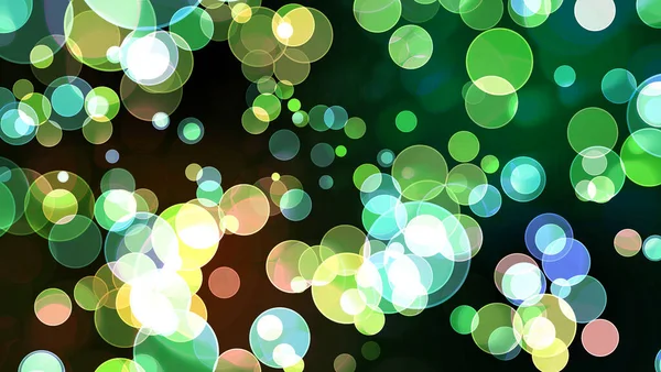 Kleurrijke Blauw Groen Licht Zeepbel Goddelijke Dimensie Bokeh Vervagen Absract — Stockfoto