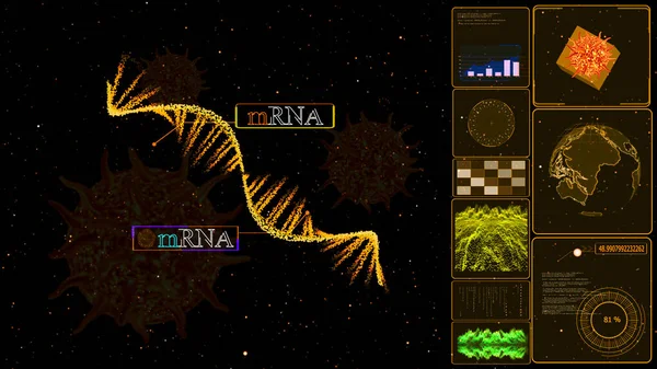 Mrna在Covid19基因突变保护中的应用 — 图库照片