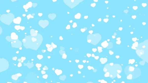 Маленький Білий Тон Сотня Сердець Елемент Розмиті Великі Серця Пастельному — стокове фото
