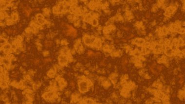 Soyut paslı koyu turuncu renk yüzeyi soyut duvar hareketinin arka planından aşağı düşer