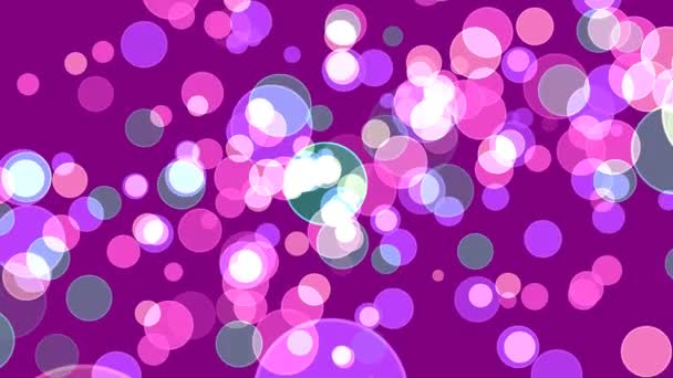 Colorful light bubble divine dimension bokeh blur absract velvet violet screen background — Stock Video