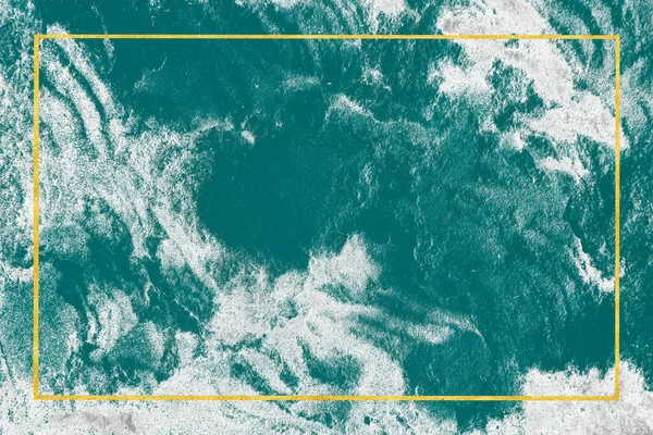 Luxusní Světlo Aqua Modrý Oceán Zlatým Okrajem Pultech Žulové Textury — Stock fotografie