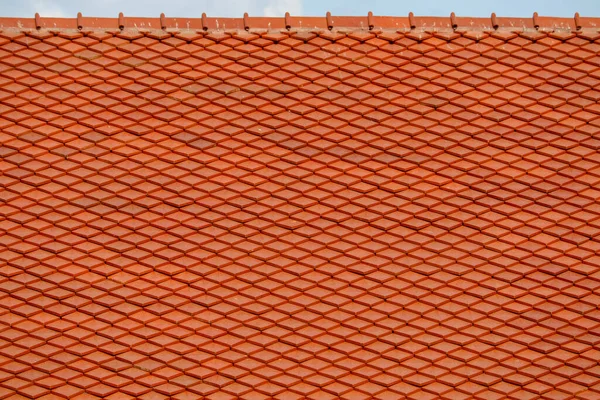 Плитка Верхнем Фоне Неба Образец Крыши Защита Верхней Плитки — стоковое фото