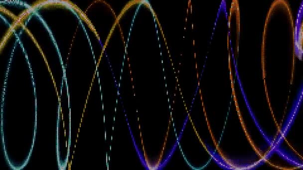 Abstract Particles Ball Waving Colorful Glow Energy Light Digital Waveform — Stock Video
