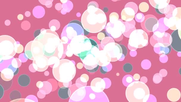 Colorido Pacífico Burbuja Luz Rosa Dimensión Divina Bokeh Difuminación Absract — Vídeos de Stock