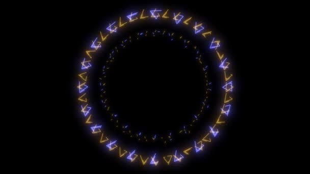 Magický Kruh Silný Aqua Barva Energie Hrom Nebem Šest Hvězd — Stock video