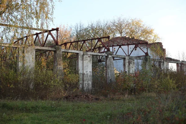 Terribili Locali Rovine Una Conseguenza Della Guerra Ucraina Una Casa — Foto Stock