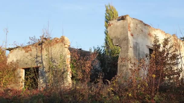 Terribles Locaux Ruines Conséquence Guerre Ukraine Une Maison Détruite — Video