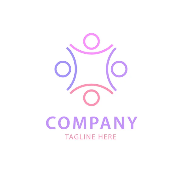 Child Team Logo Colorful File Editable — Stock Vector