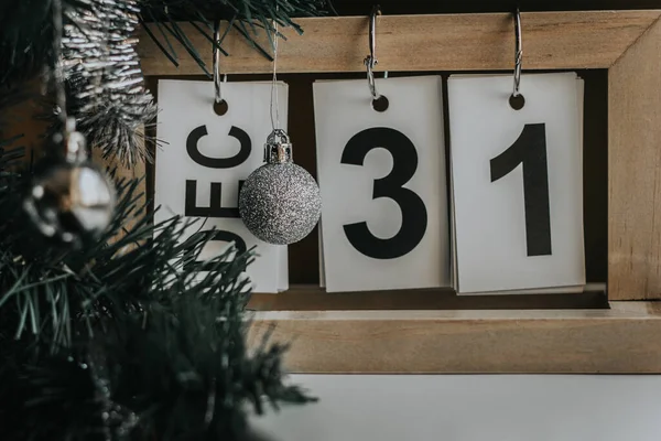 Neujahrskalender Und Dekorationen Feiertag Dezember Hochwertiges Foto — Stockfoto