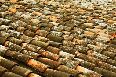 Photo of old tile roof