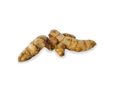 beyaz arkaplanda izole edilmiş tumeric veya Zingiberaceae veya curcuma