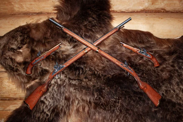 Pušky Kůži Medvěda — Stock fotografie