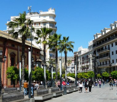 Güneşli caddede