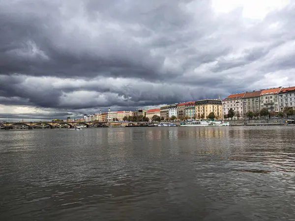 Vor Dem Sturm Moldau Prag Tschechische Republik — Stockfoto