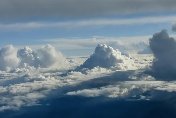 Imagem Nuvens Vista Avião — Fotografia de Stock