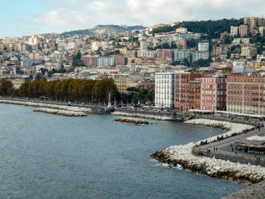 Napoli şehir manzarası (İtalya) yukarıdan