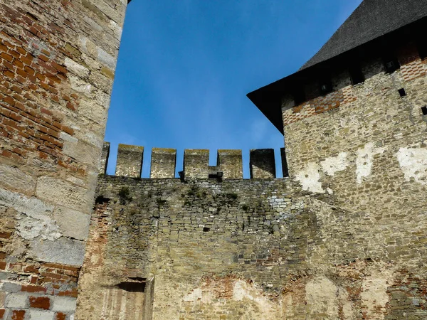 Antike Mauern Der Festung Khotyn — Stockfoto