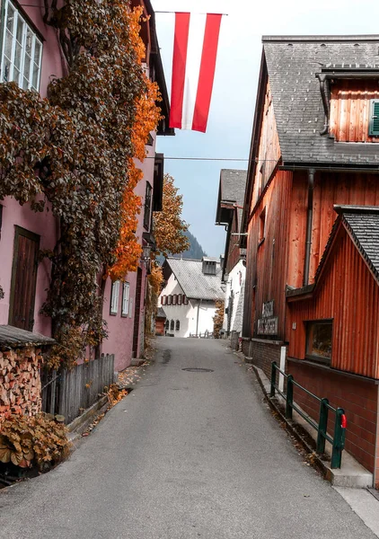 オーストリアの美しい通り Hallstat — ストック写真