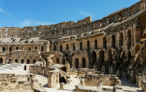 Gamla Romerska Gladiators Arena Tunisien — Stockfoto