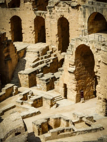 Ruiner Gamla Tunisiska Amfiteater — Stockfoto