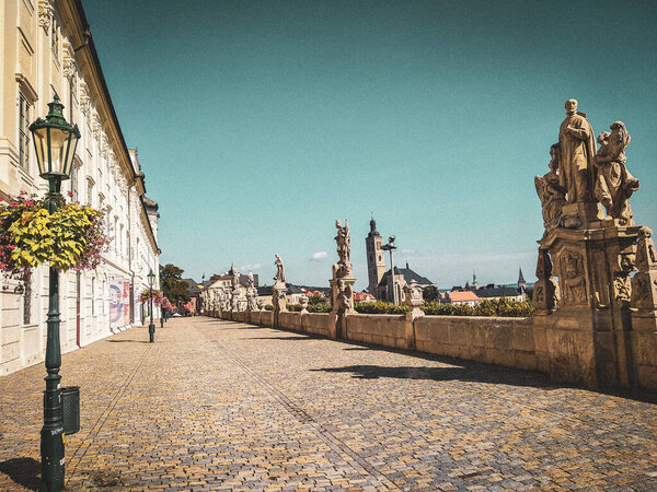 A beautiful medieval street in Kutna Hora