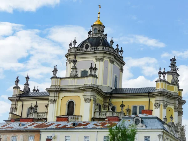 Una Hermosa Catedral San Jorge Lviv — Foto de Stock