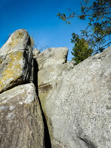 Stone Rocks Fortress Tustan — Zdjęcie stockowe