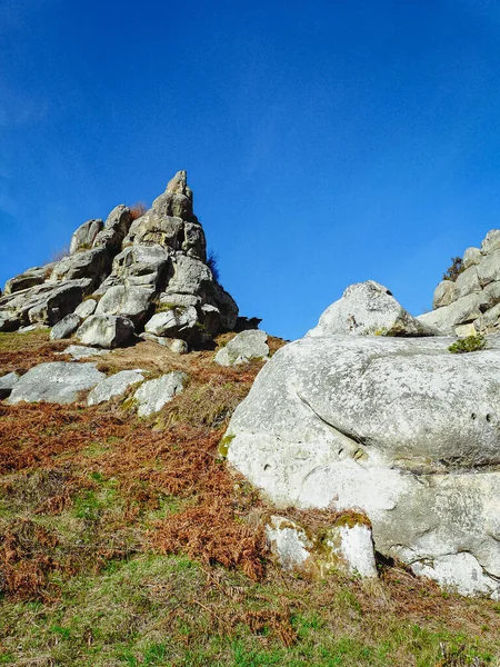 Stone Rocks Carpathian Mountains — Fotografia de Stock