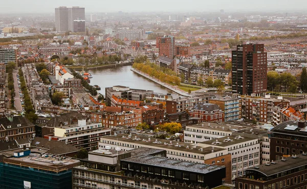 Vue Aérienne Panoramique Rotterdam — Photo