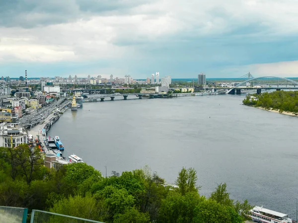 Krásné Letecké Panorama Kyjeva — Stock fotografie
