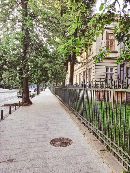 Calle Vacía Lviv Por Mañana — Foto de Stock