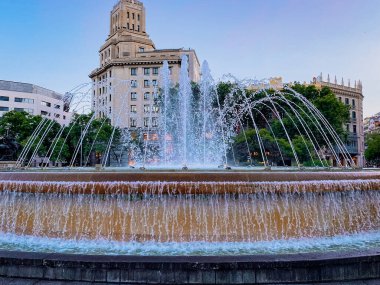 Barselona 'nın güzel şehir manzarası 