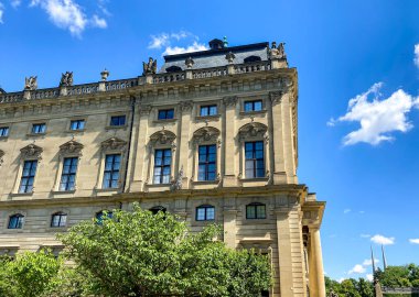 Wurzburg 'da eski bir Alman mimarisi. 