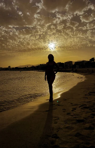 Beautiful Woman Beach — Stock Photo, Image