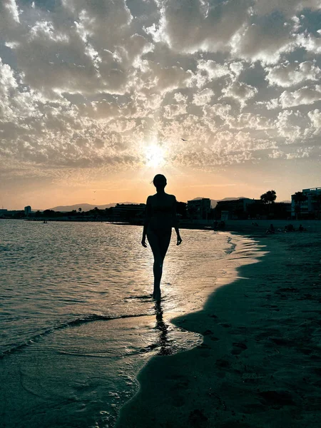 Beautiful Sexy Girl Beach — Fotografia de Stock