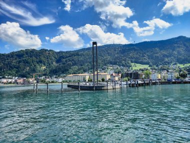 Avusturya 'da Bregenz' in güzel bir manzarası 