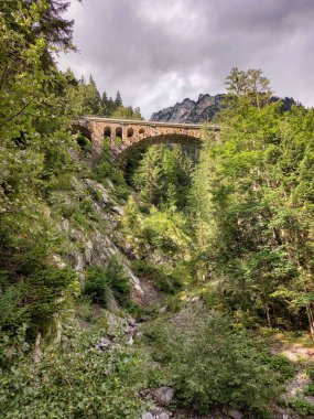 dağlarda demiryolu köprüsü 