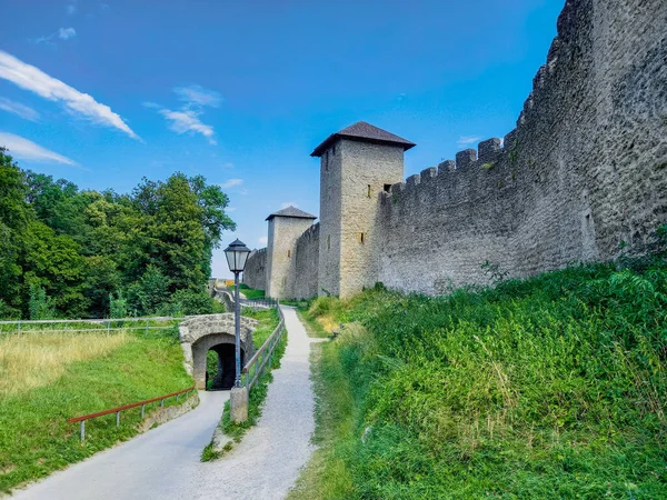 Las Antiguas Murallas Piedra Salzburgo —  Fotos de Stock