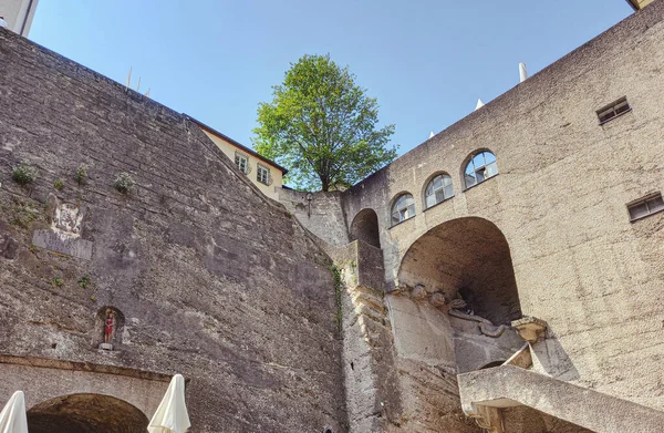 Antigua Arquitectura Medieval Piedra Salzburgo — Foto de Stock